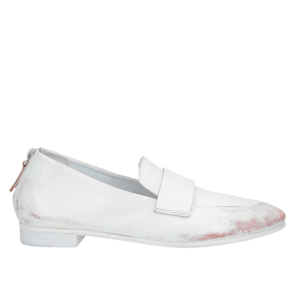 Marsell Colteldino Loafers Flats in Bianco Leather Size 38